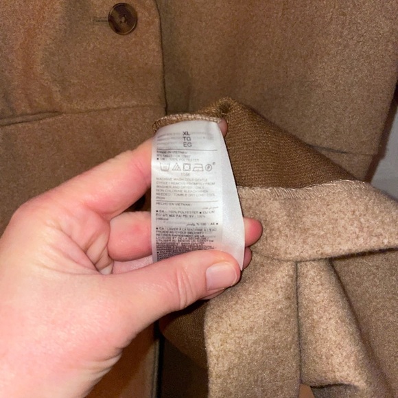 Old Navy Women's Tan Pea Coat XL - Picture 5 of 5